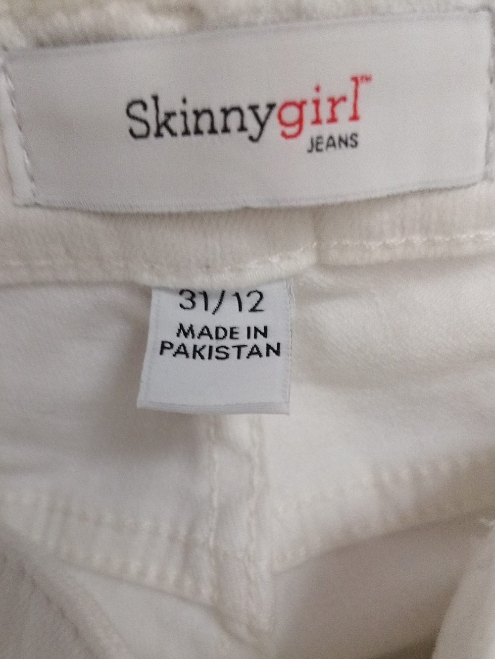 Skinnygirl The Skinny Fit Solution Denim Mid Rise Stretch White Women’s 32/12 - Picture 5 of 11